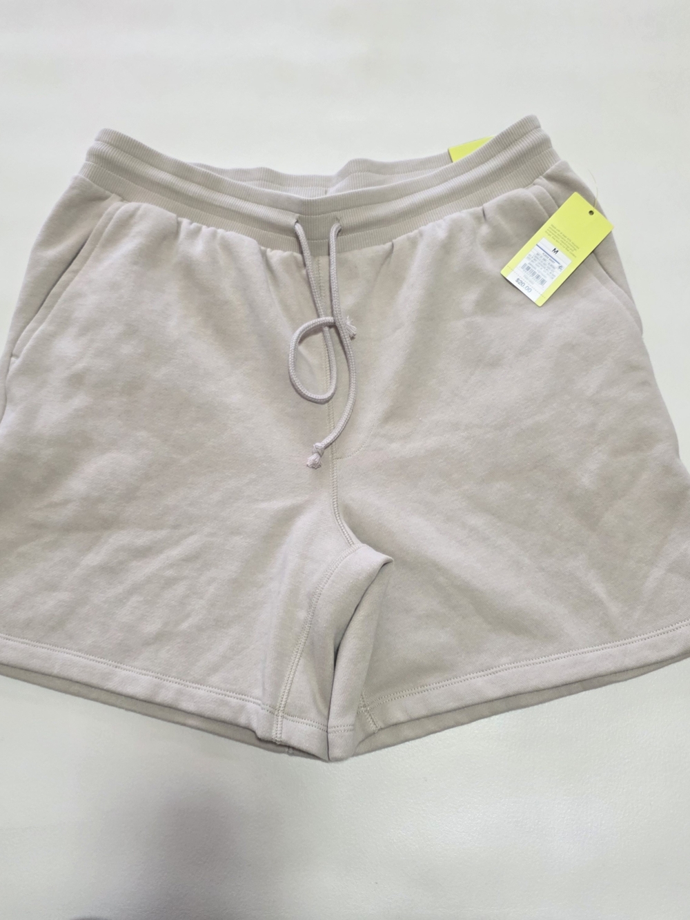 All in Motion Men's Fleece Unlined Athletic Shorts, Size M, Color Almond.
